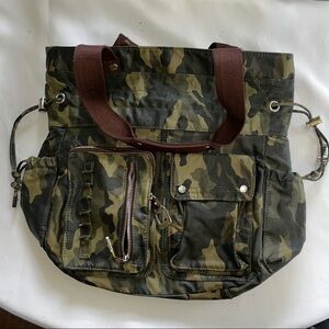 Tyler Rodan Camouflage Bag with Brown Straps